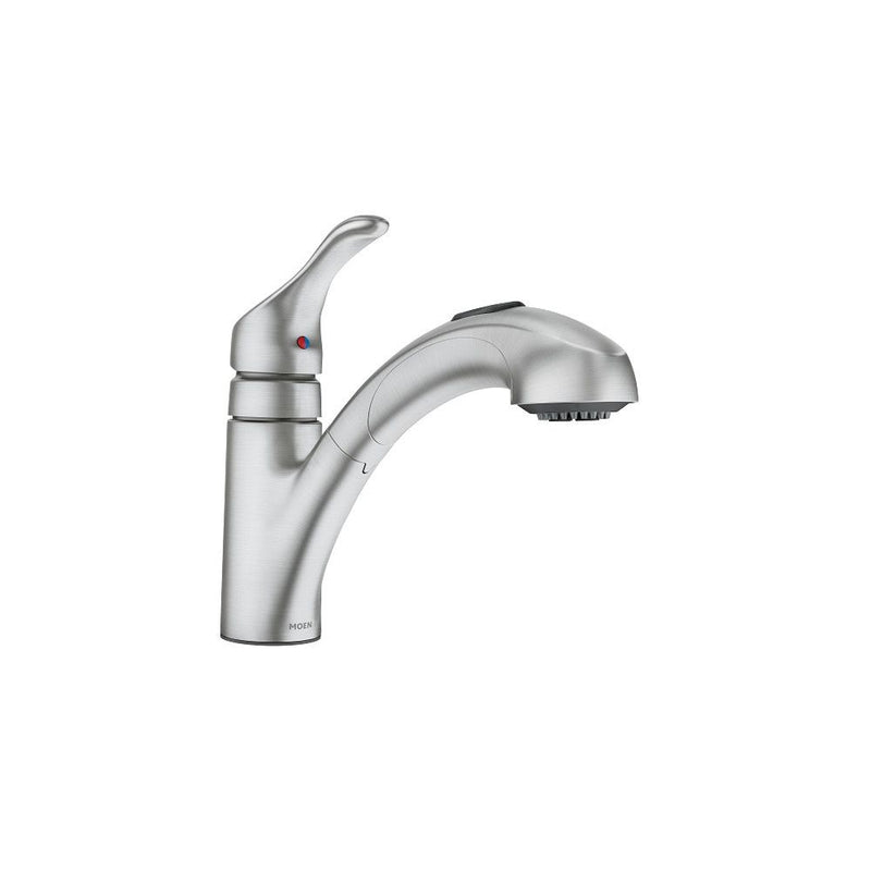 Moen Renzo Single-Handle Pull-Out Kitchen Faucet, Spot Resist Stainless P5