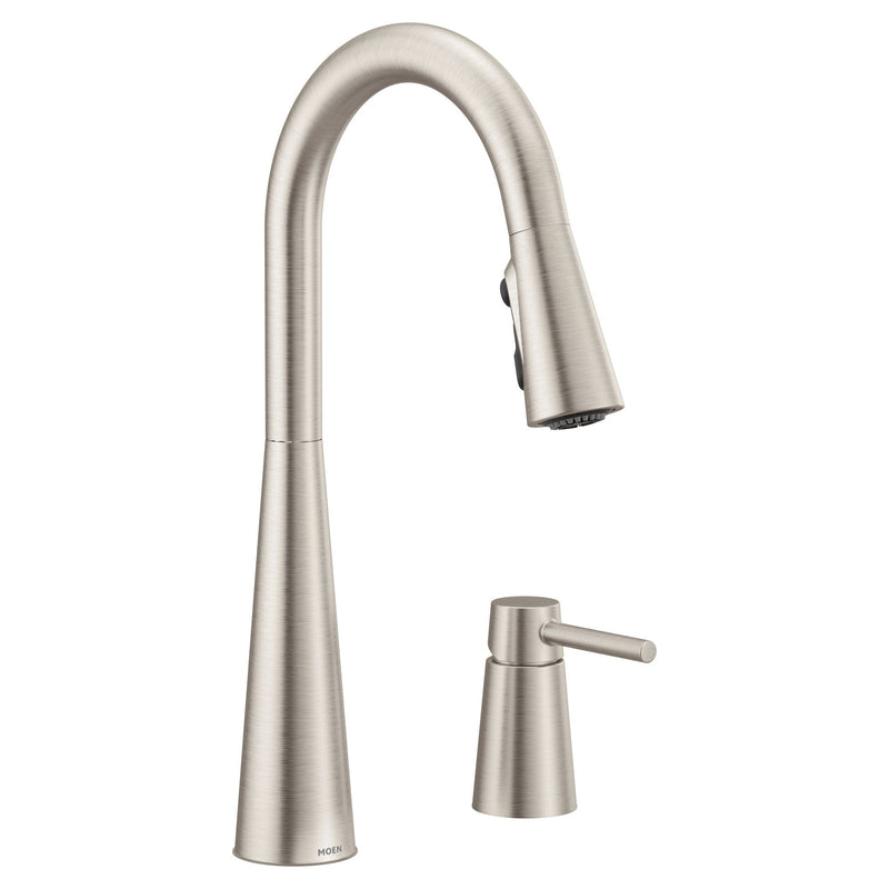 Moen Single Handle High Arc Kitchen Faucet with In-Deck Handle, Stainless Steel B2