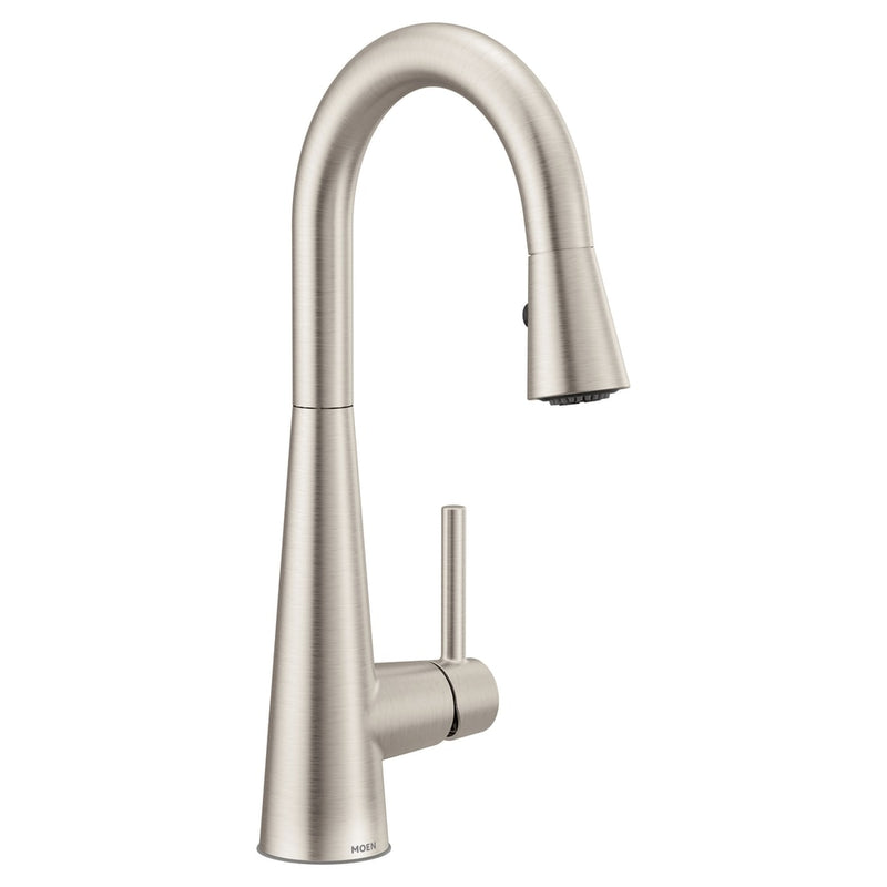 Moen Sleek Single Handle High Arc Pull Down Spot-Resist Kitchen Faucet, Stainless Steel A3