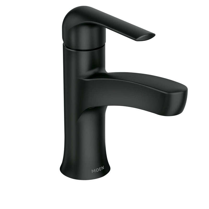 Moen Tilson Single-Handle Matte Black Bathroom Lavatory/Bathroom Sink Faucet O1
