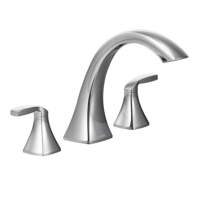 Moen Voss 2-Handle Deck Mount Roman Tub Faucet Trim Kit, Valve Required, Chrome W2