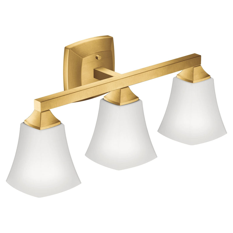 Moen Voss 3-Light Vanity Lighting Fixture, Brushed Gold A7