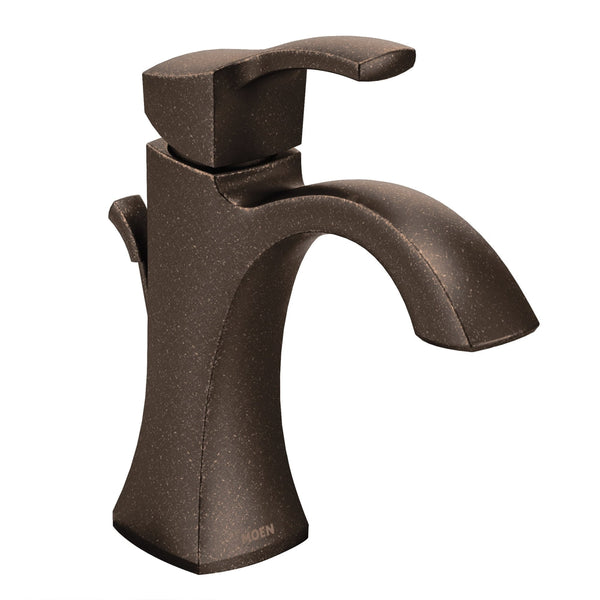 Moen Voss Double Handle High Arc Single Hole Bathroom Sink Faucet, WaterSense Certified, Oil Rubbed Bronze T6