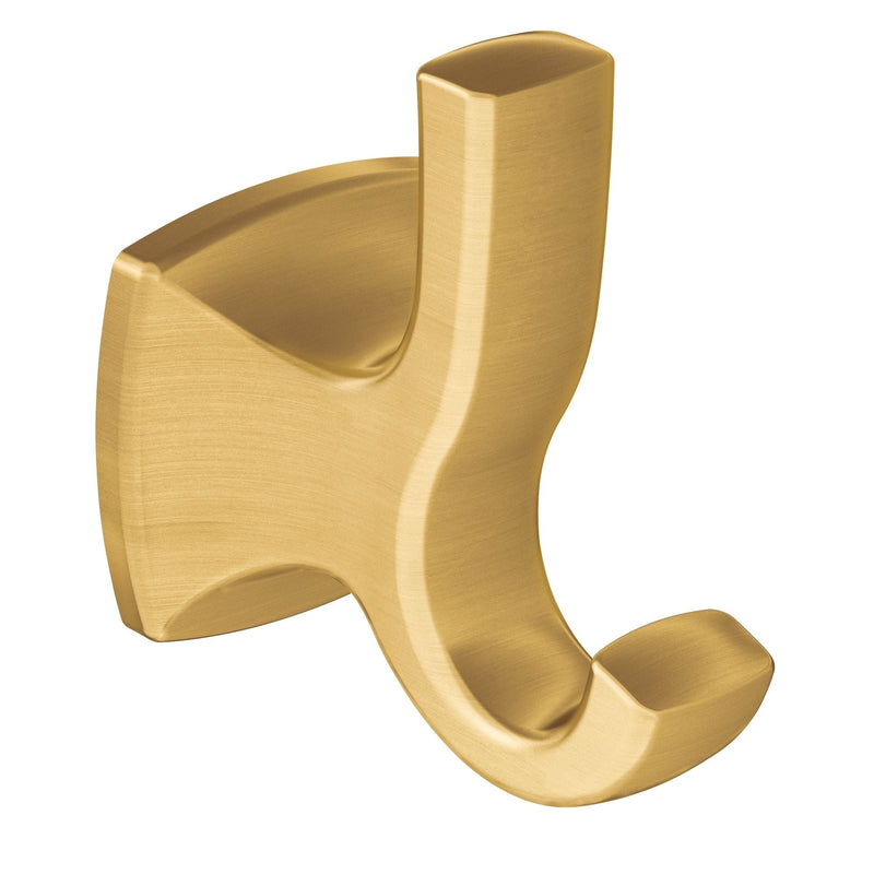 Moen Voss Double Robe Hook, Brushed Gold L5