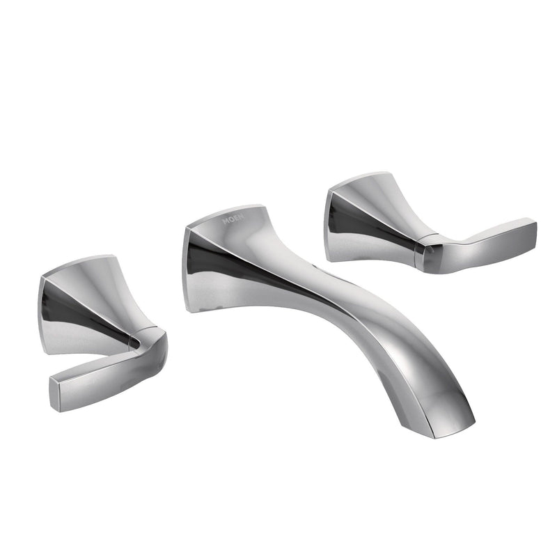 Moen Voss Two-Handle Wall Mount Bathroom Faucet Trim Kit (Valve Required), Chrome T3