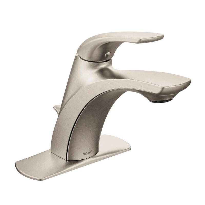 Moen Zarina Single Handle Bathroom Faucet, Spot Resist Brushed Nickel K2