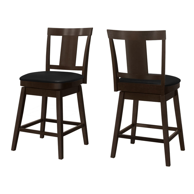 Monarch Specialities Panel Swivel Barstool Set, 39-in, 2-pc J4