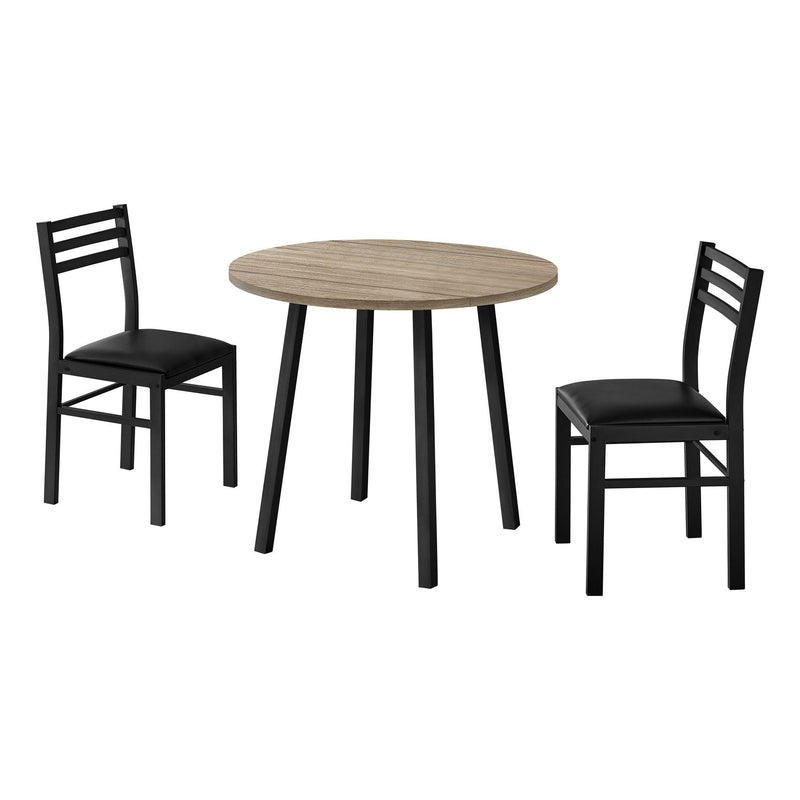 Monarch Specialties Dining Set, Taupe, 3-pc R3