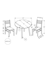 Monarch Specialties Dining Set, Taupe, 3-pc