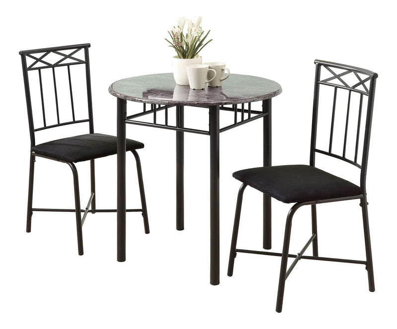 Monarch Transitional Dining Set, Grey, 3-pcs A6