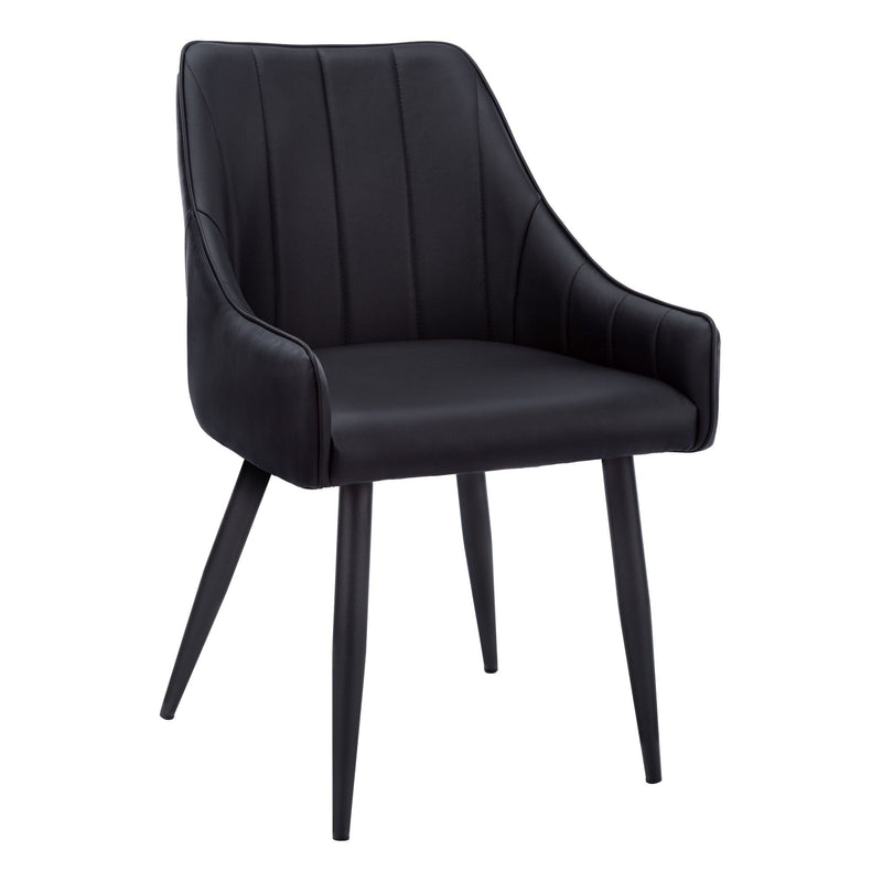 Monarch Tufted Leather Look Dining Chair Set, 2-pc N7