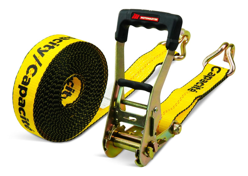MotoMaster 10,000-lb Commercial Ratchet Tie Down Straps, with Ultra Padded Handles, 2-in x 30-ft K2