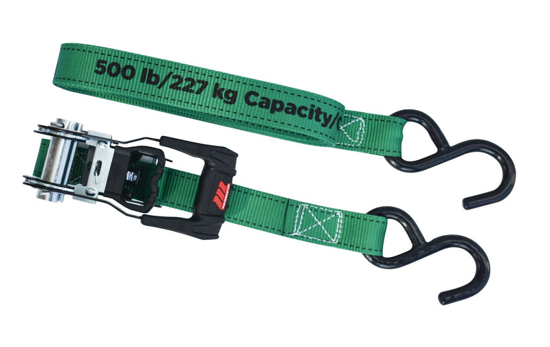MotoMaster 1,500-lb Ratchet Tie-Down Straps, with Padded Handle, 1-in x 14-ft, (2.5 cm x 4.3 m), 4-pk F8