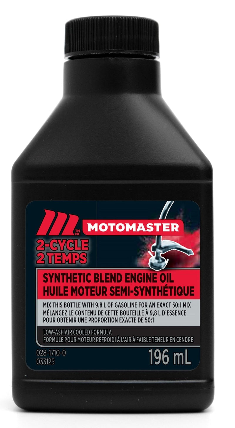 MotoMaster 2-Stroke Synthetic Blend Engine Oil 50:1 Perfect Mix, 196-mL L3