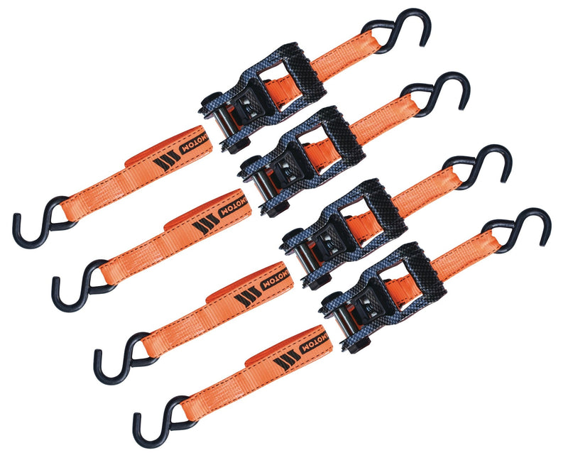MotoMaster 3,000-lb Heavy Duty Ratchet Tie Down Strap, 1.25-in x 14-ft, 4-pk T3