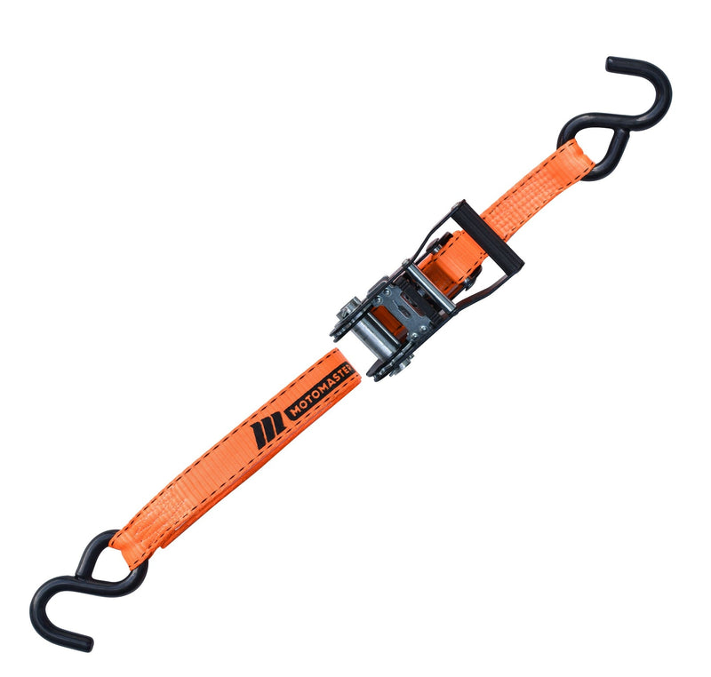 MotoMaster 3,000-lb Heavy Duty Ratchet Tie Down Strap, Non-Padded, 1-in x 14-ft E4