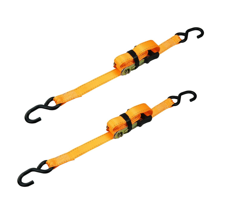 MotoMaster 3,000-lb Heavy-Duty Sliding Ratchet Tie Down Straps, 1.25-in x 8-ft, 2-pk F3