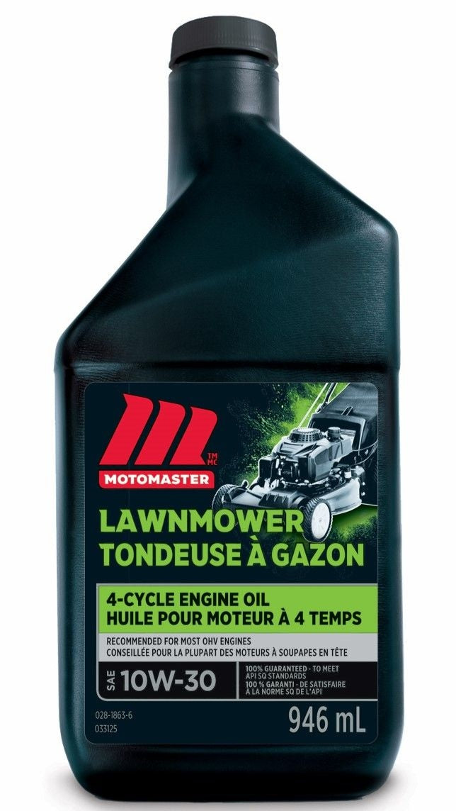 MotoMaster 4-Stroke Lawnmower Engine Oil 10W30, 946-mL Z9