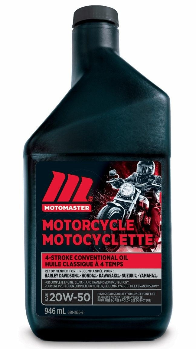 MotoMaster 4-Stroke Motorcycle Oil SAE, 946-mL X6