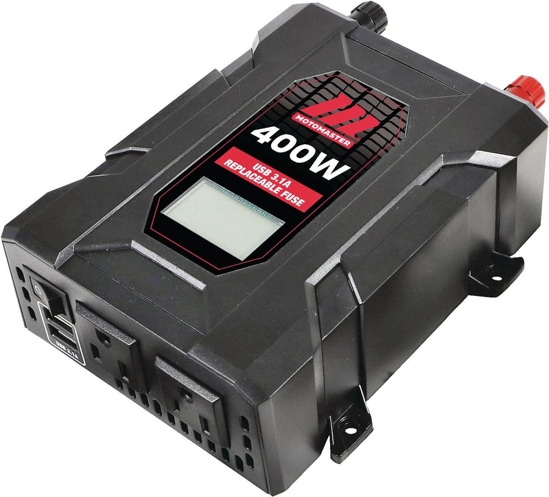 MotoMaster 400W Power Inverter with LCD Screen, Grey M0