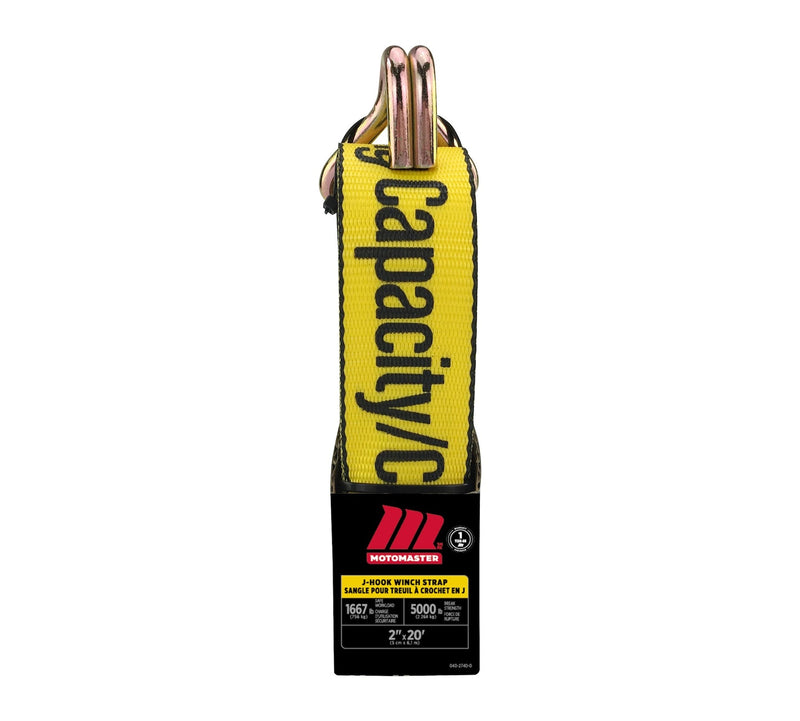 MotoMaster 5,000-lb J-Hook Winch Strap, 2-in x 10-ft P2