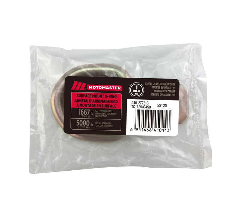 MotoMaster 5,000-lb Medium Duty D-Ring, Surface Mountable B4
