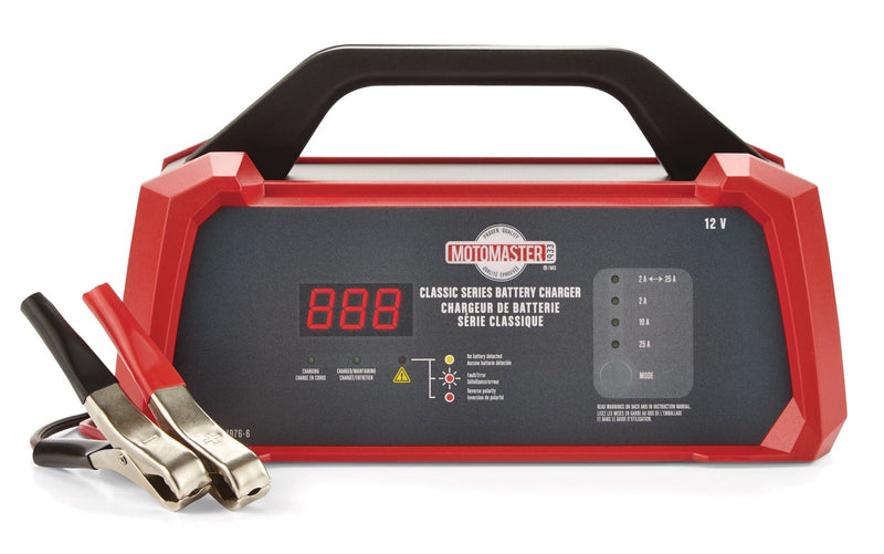 MotoMaster Classic Series Smart Battery Charger/Maintainer, Fully Automatic, 25/10/2-Amp, 12V W6