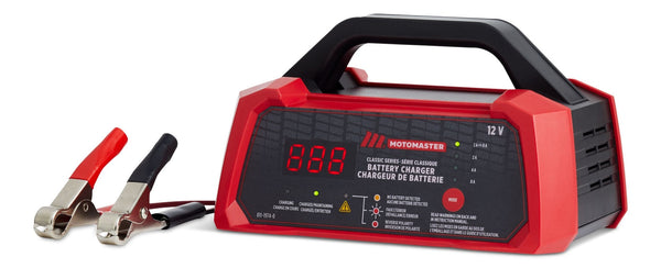 MotoMaster Classic Series Smart Battery Charger/Maintainer, Fully Automatic, 8/4/2-Amp, 12V R0