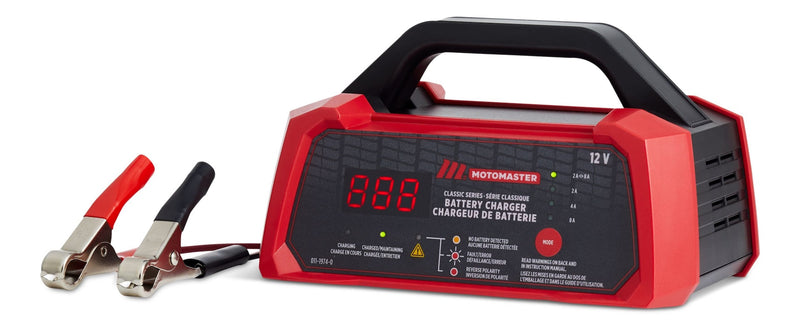 MotoMaster Classic Series Smart Battery Charger/Maintainer, Fully Automatic, 8/4/2-Amp, 12V R0