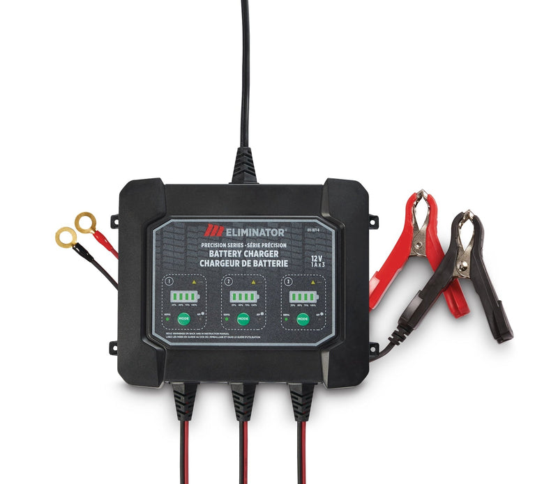 MotoMaster Eliminator Precision Series 3-Bank Smart Battery Charger/Maintainer, 3X1-Amp, 12V W2