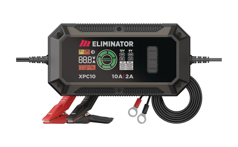 MotoMaster Eliminator Precision Series XPC10 Smart Battery Charger/Maintainer/Desulphator, 10/2-Amp, 6V/12V R7