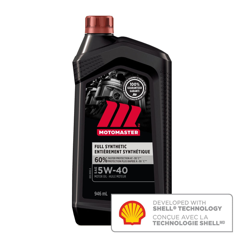 MotoMaster Full Synthetic 5W40 Synthetic Engine/Motor Oil, 946-mL X2