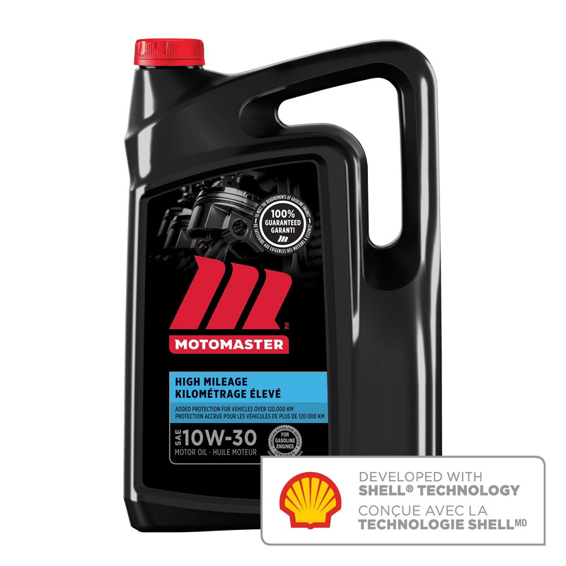 MotoMaster High Mileage 10W30 Conventional Engine/Motor Oil, 5-L T2