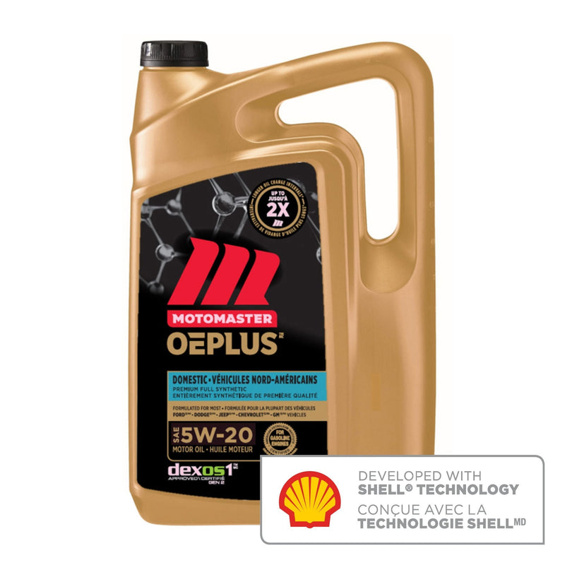 MotoMaster OEPLUS Domestic Premium 5W20 Synthetic Engine/Motor Oil, 5-L E9