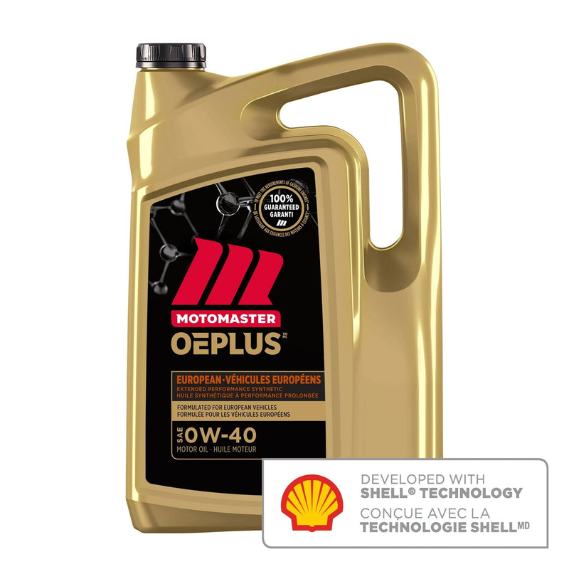 MotoMaster OEPLUS European Premium 0W40 Synthetic Engine/Motor Oil, 5-L K0