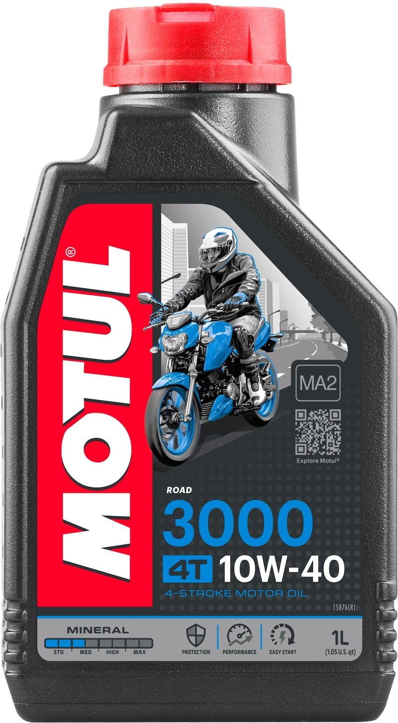Motul 3000 4-Stroke 10W40 Mineral Motor Oil, 1-L T4