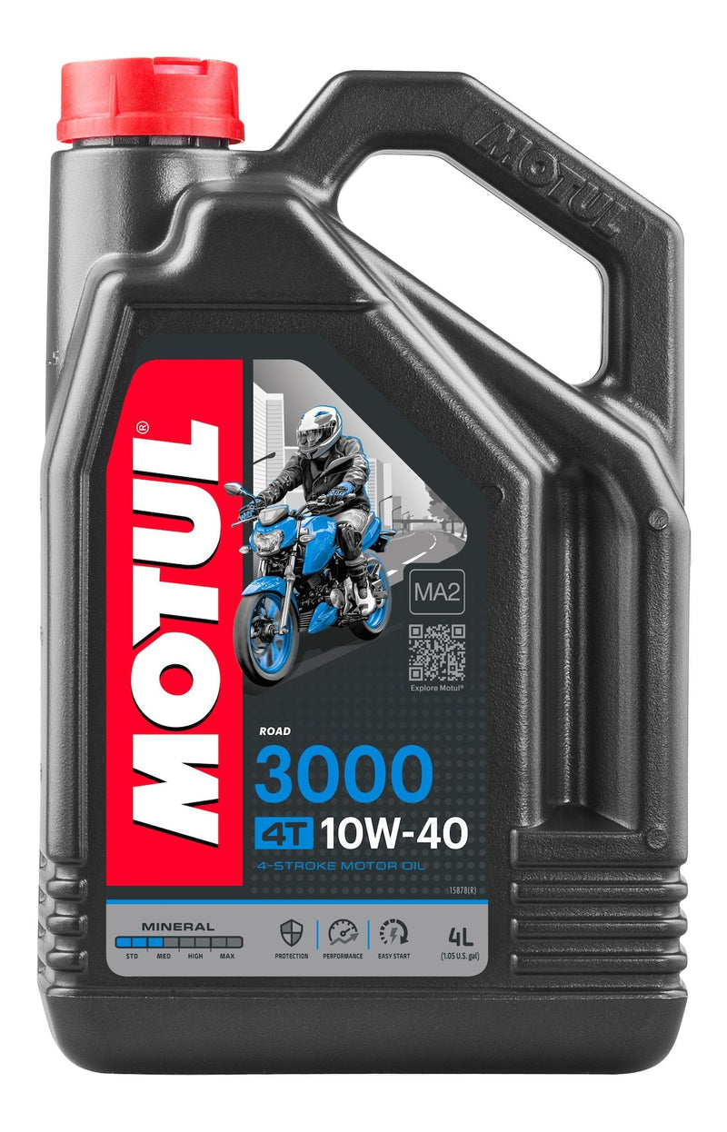Motul 3000 4-Stroke 10W40 Mineral Motor Oil, 4-L G0