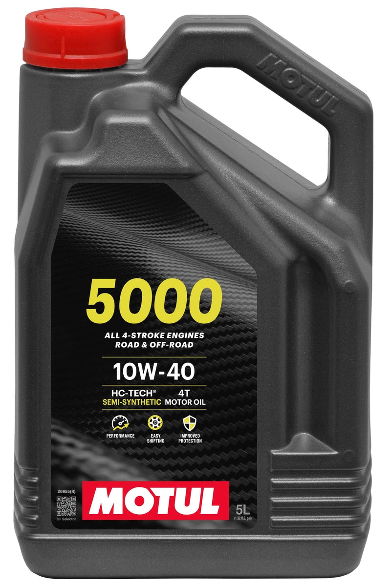 Motul 5000 4-Stroke Semi-Synthetic 10W40 Motor Oil, 5-L G9