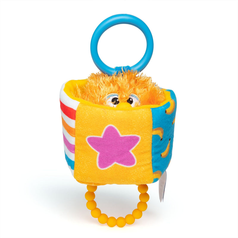 Ms. Rachel Herbie Sensory Take-Along Toy, Baby Swing & Baby Stroller Teething Toys with Rattle & Clip, Toddler Toys G4