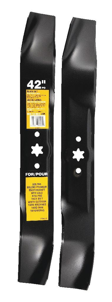 MTD 3-in-1, 2-Blade Replacement Set for 42-in Lawn Tractor Cutting Decks, Black D2