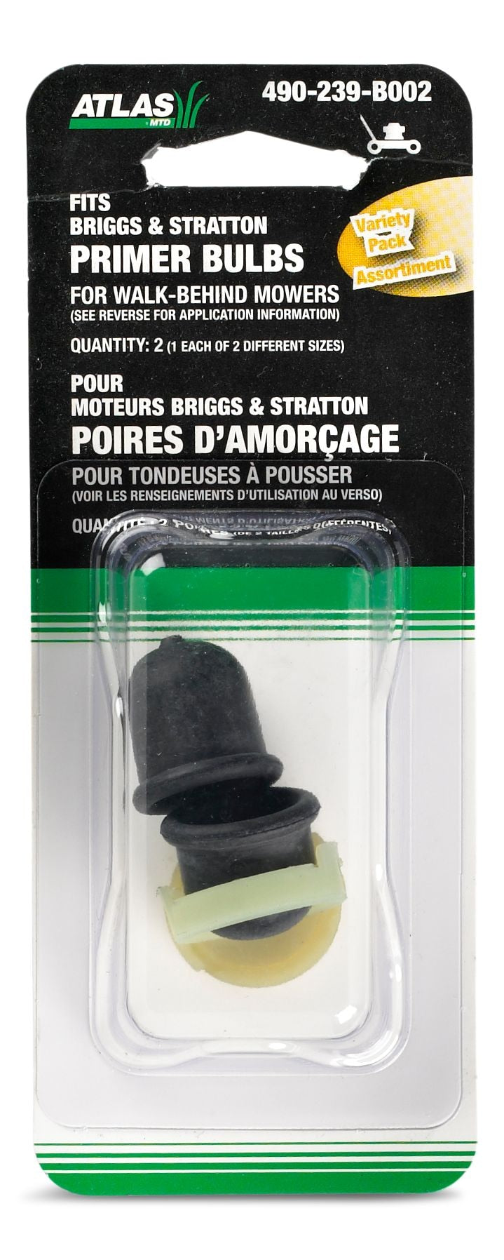 MTD Briggs & Stratton Lawn Mower Engine Primer Bulbs, 2-Pc H5