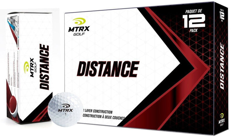 MTRX Distance Golf Balls, White, 12-pk I0
