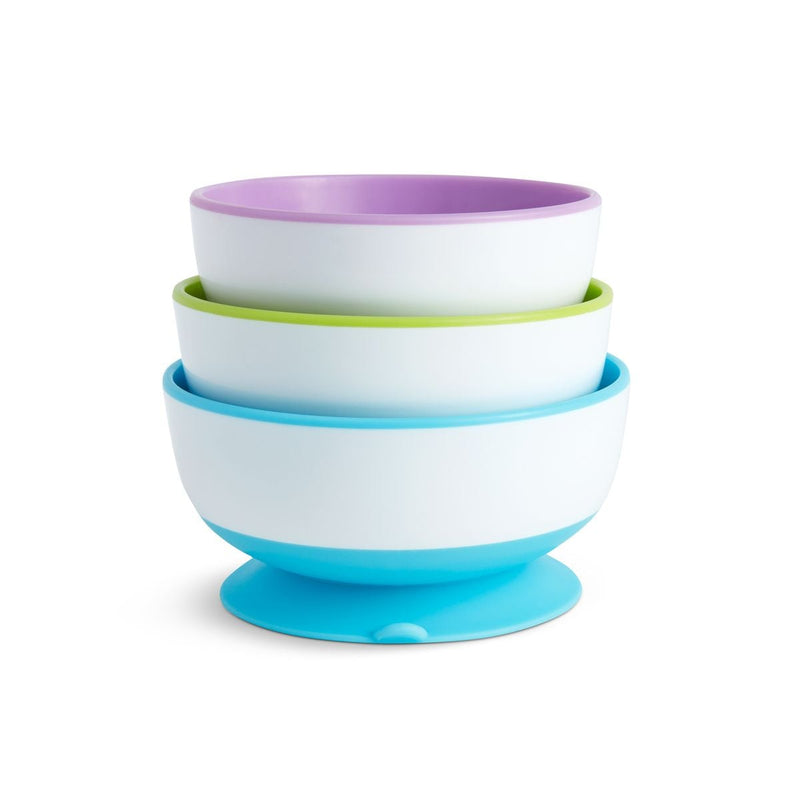 Munchkin Stay Put Suction Bowls, 3-pk H0