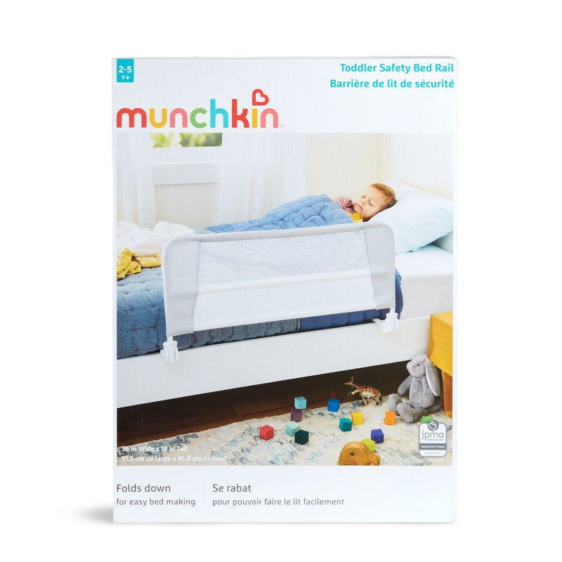 Munchkin Toddler Safety Bed Rail, No Assembly Needed, White Z0