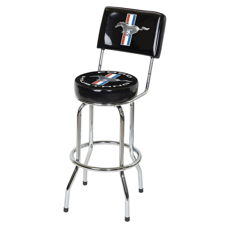 Mustang Swivel Bar Stool with Backrest W1