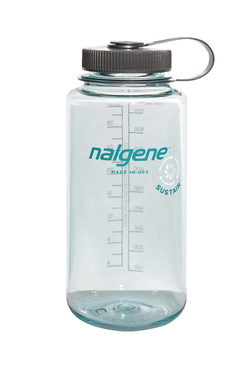 Nalgene Sustain Wide Mouth Water Bottle, Seafoam, 1 L O0