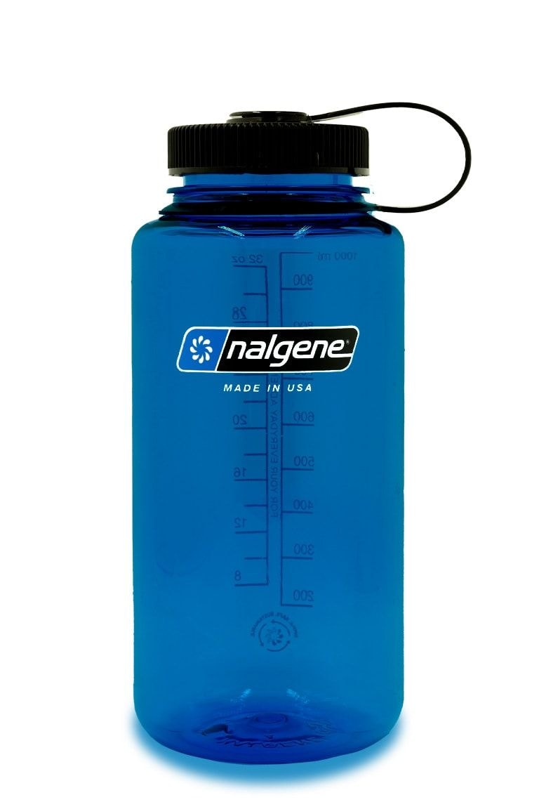 Nalgene Sustain Wide Mouth Water Bottle, Slate Blue, 32-oz H0