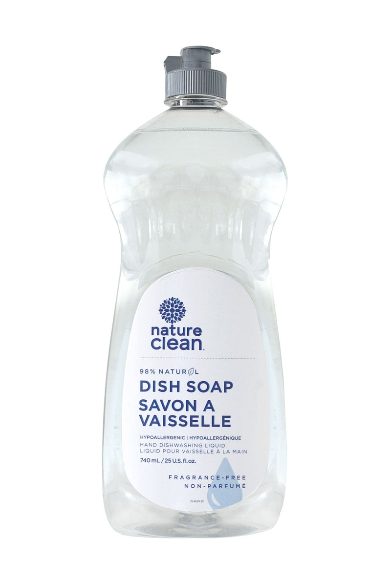 Nature Clean Liquid Dish Soap, Fragrance Free, 740-mL X2