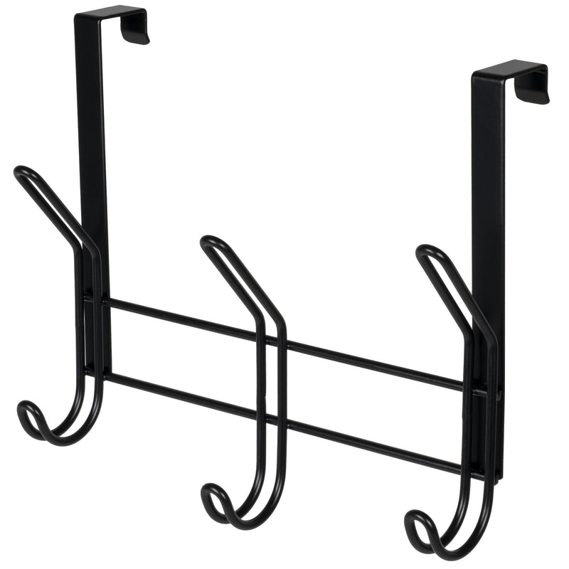Neatfreak 11.2" Over The Door Double Metal 3 Hook, Black G9