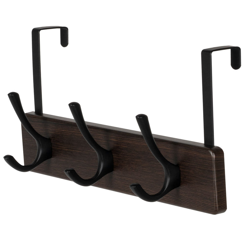 Neatfreak 13.3" Traditional Wall 3 Hook Rack, Brown T5